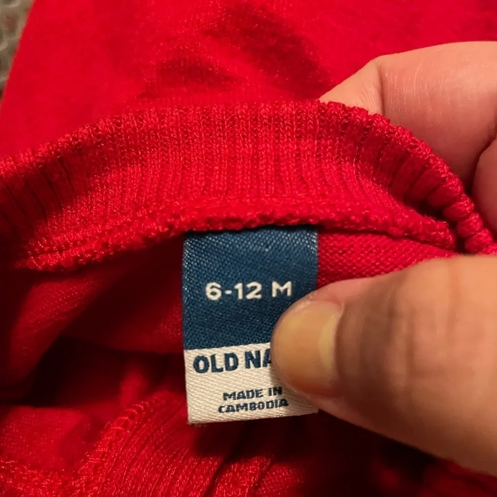 Old Navy Bright Red Kids Footless Footie size 6-12 months